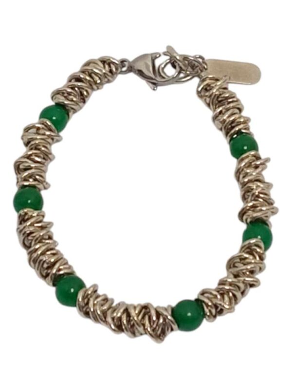 Bracciale Dado con Giada Verde