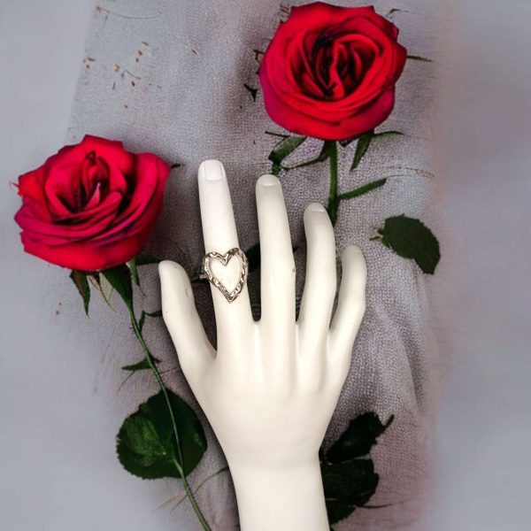 Anello Cuore Lavorato