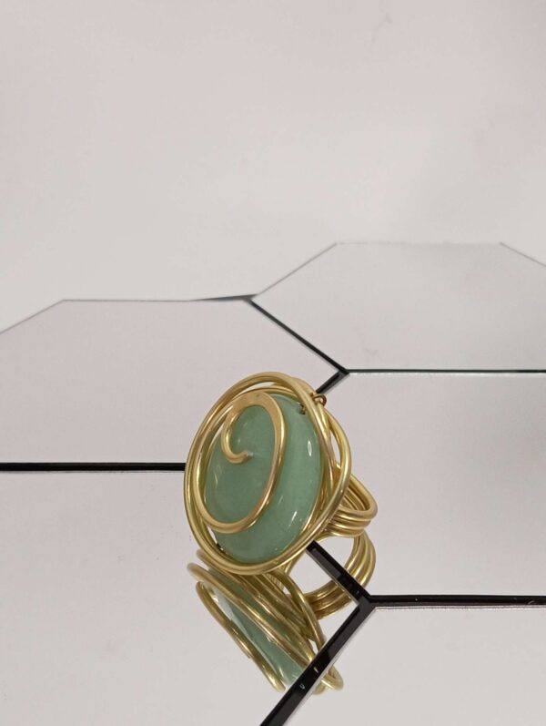 Anello Pietra Avventurina Verde