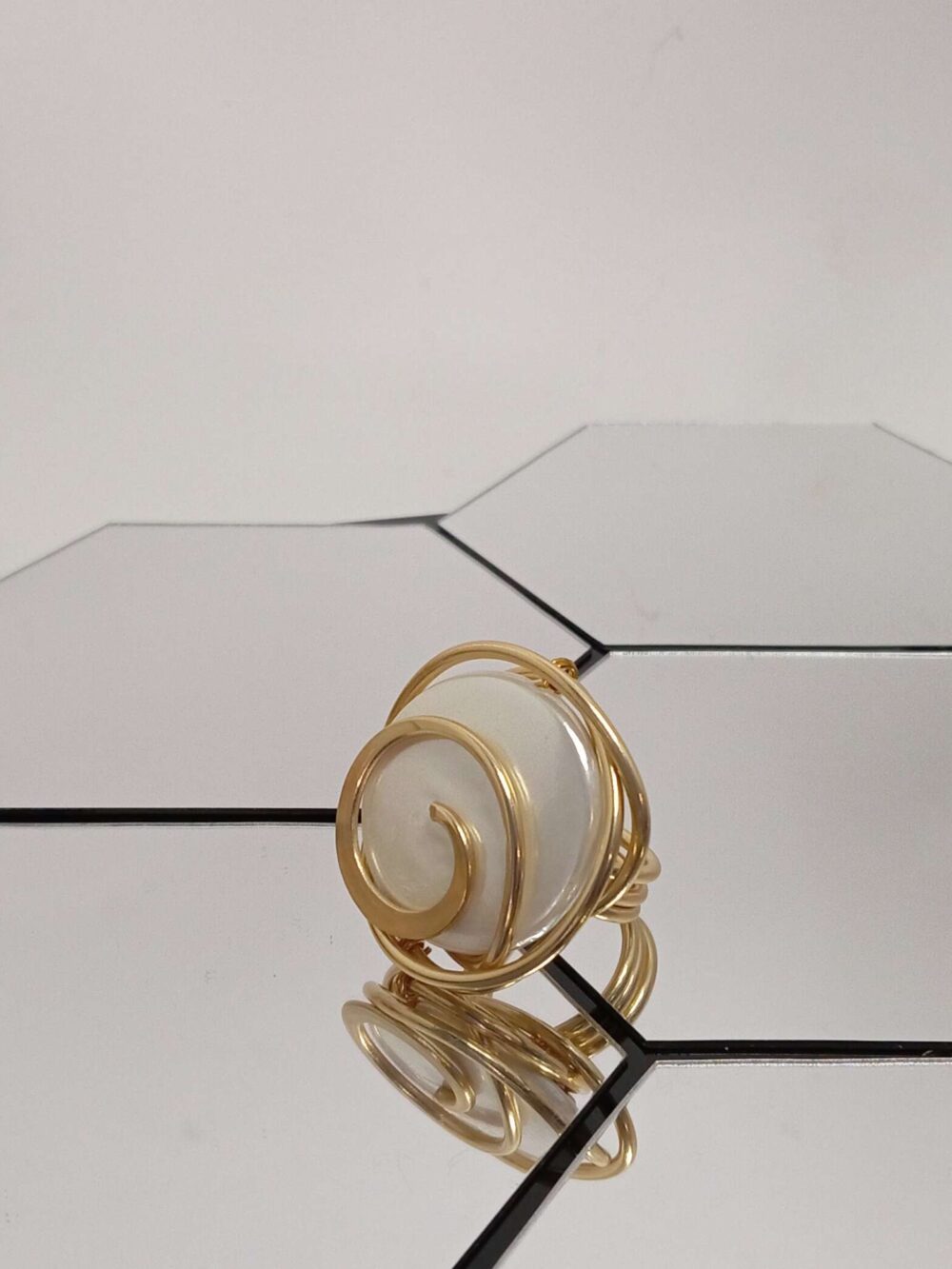 Anello Bianco Madreperla