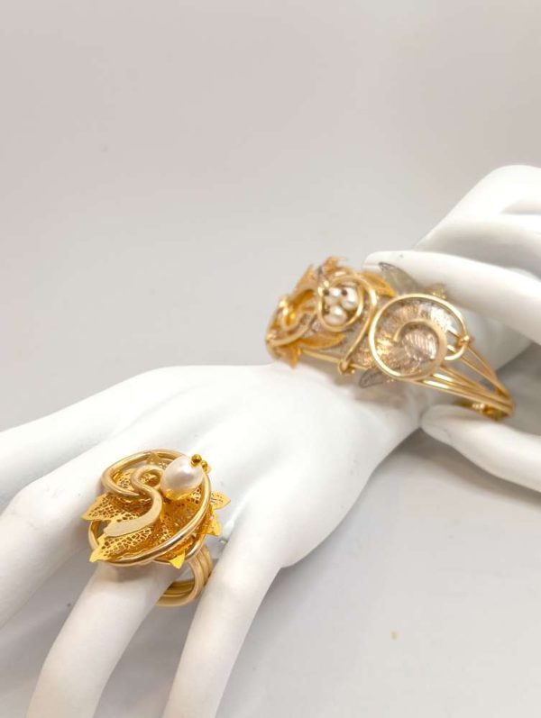 Anello Foglie Alluminio